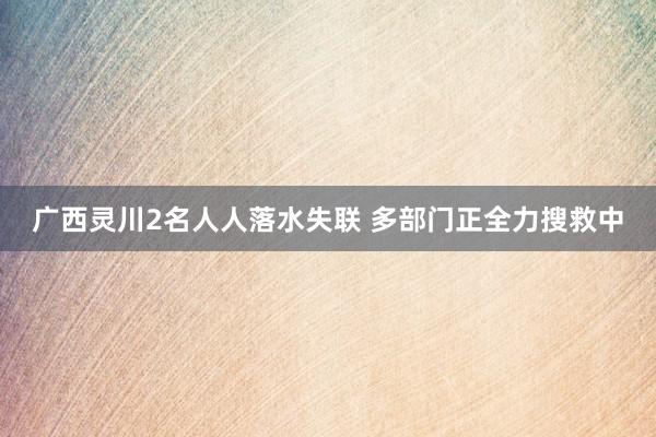 广西灵川2名人人落水失联 多部门正全力搜救中