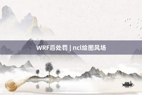 WRF后处罚 | ncl绘图风场