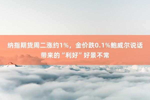 纳指期货周二涨约1%，金价跌0.1%鲍威尔说话带来的“利好”好景不常