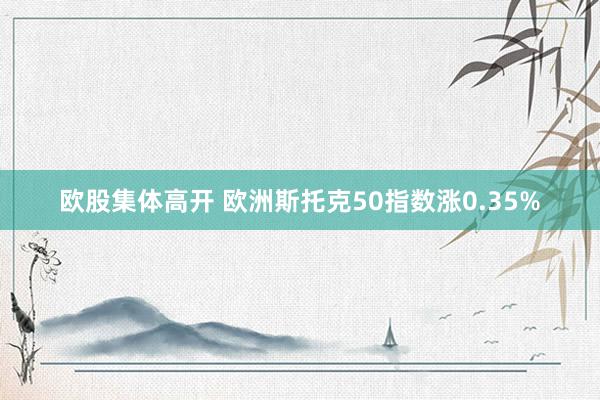 欧股集体高开 欧洲斯托克50指数涨0.35%